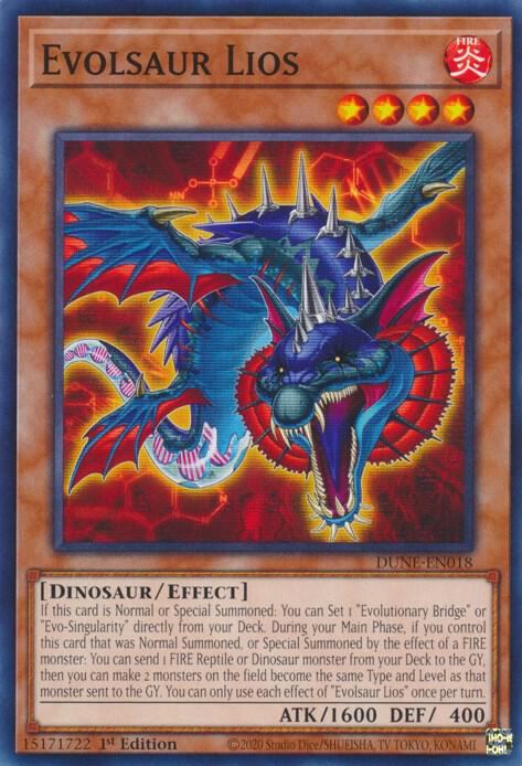 Evolsaur Lios DUNE-EN018 (Duelist Nexus)  - 1st Edition