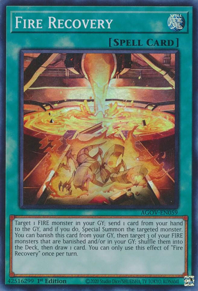 Fire Recovery AGOV-EN059 (Age of Overlord)  - 1st Edition