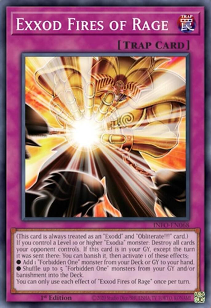 Exxod Fires of Rage INFO-EN068 (The Infinite Forbidden)  - 1st Edition Foil
