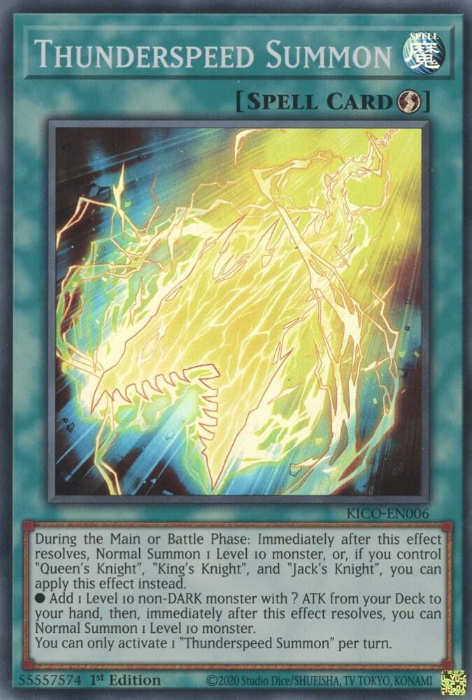 Thunderspeed Summon KICO-EN006 (King's Court)  - 1st Edition