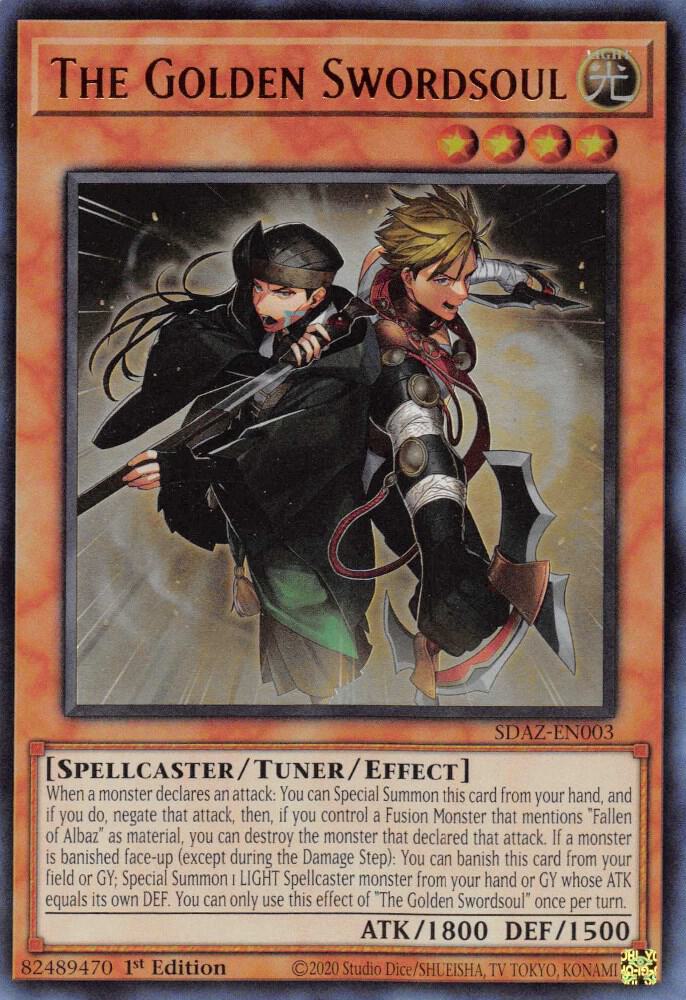 The Golden Swordsoul SDAZ-EN003 (Structure Deck: Albaz Strike)  - 1st Edition