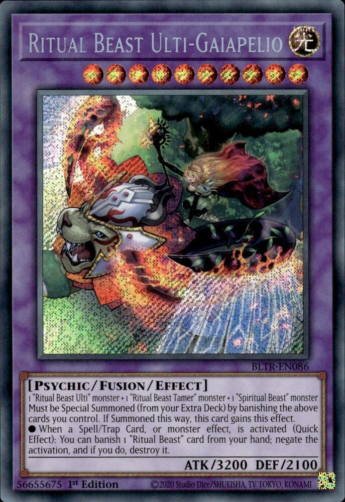Ritual Beast Ulti-Gaiapelio BLTR-EN086 (Battles of Legend: Terminal Revenge)  - 1st Edition