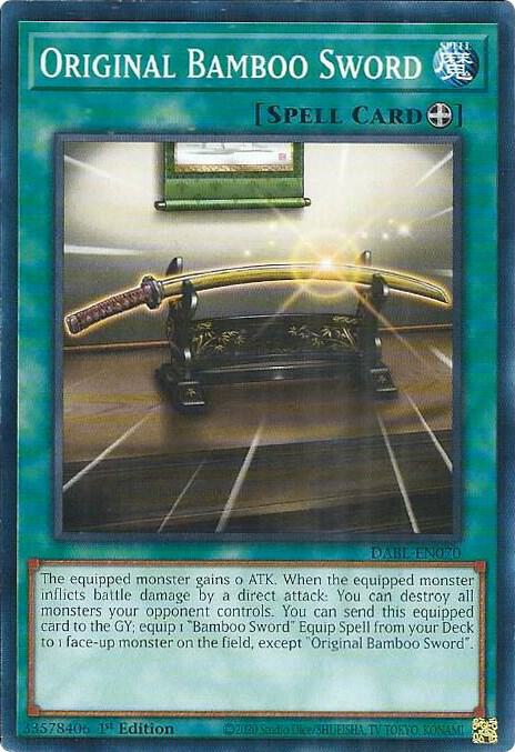 Original Bamboo Sword DABL-EN070 (Darkwing Blast)  - 1st Edition