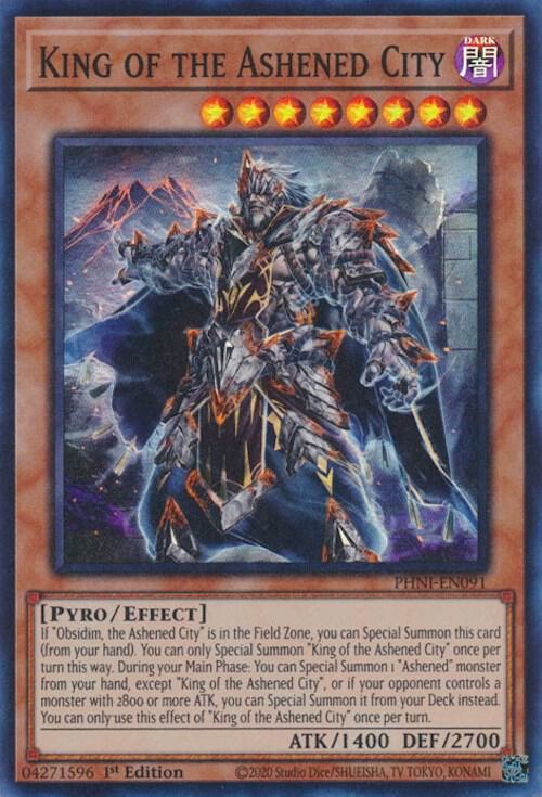 King of the Ashened City PHNI-EN091 (Phantom Nightmare)  - 1st Edition