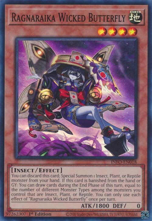 Ragnaraika Wicked Butterfly INFO-EN018 (The Infinite Forbidden)  - 1st Edition