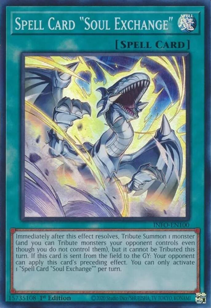 Spell Card "Soul Exchange" INFO-EN100 (The Infinite Forbidden)  - 1st Edition