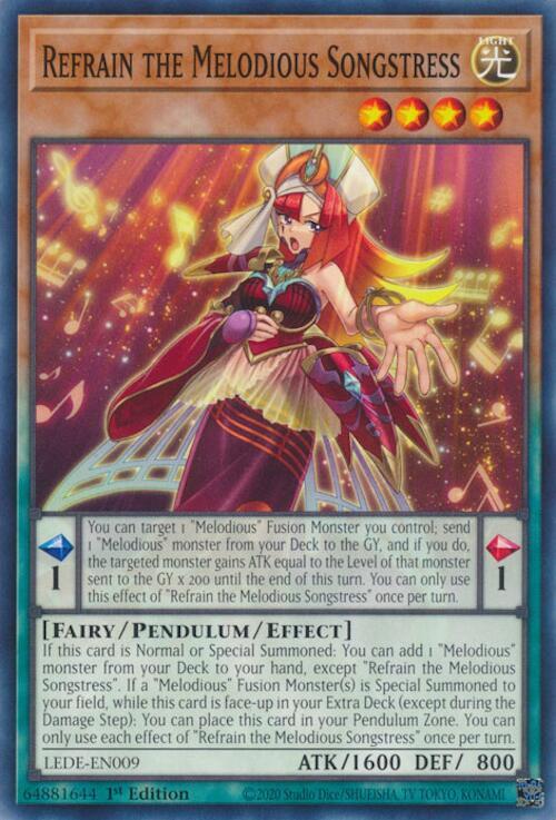 Refrain the Melodious Songstress LEDE-EN009 (Legacy of Destruction)  - 1st Edition