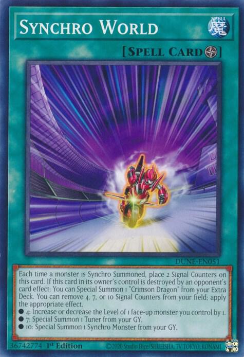 Synchro World DUNE-EN051 (Duelist Nexus)  - 1st Edition