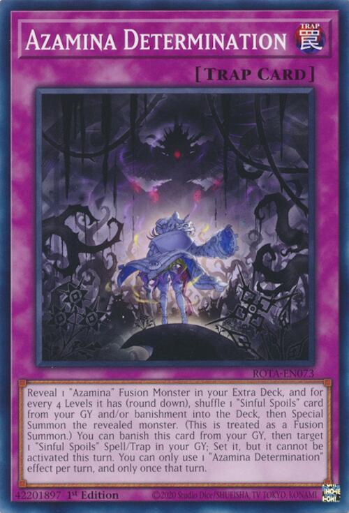 Azamina Determination ROTA-EN073 (Rage of the Abyss)  - 1st Edition