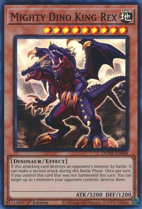 Mighty Dino King Rex DUNE-EN008 (Duelist Nexus)  - 1st Edition