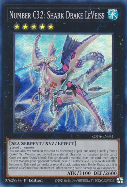 Number C32: Shark Drake LeVeiss ROTA-EN041 (Rage of the Abyss)  - 1st Edition
