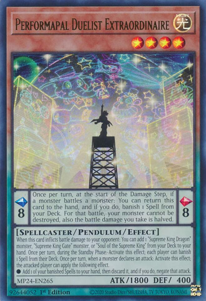 Performapal Duelist Extraordinaire MP24-EN265 (25th Anniversary Tin: Dueling Mirrors)  - 1st Edition