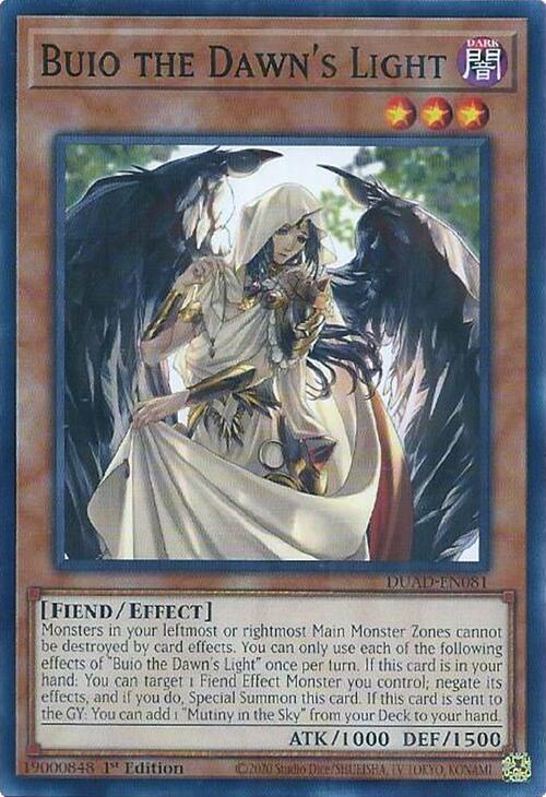 Buio the Dawn's Light DUAD-EN081 (Duelist's Advance)  - 1st Edition