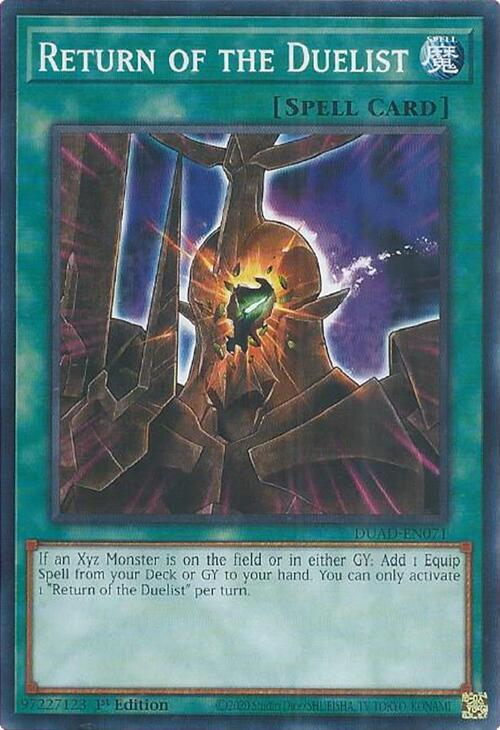 Return of the Duelist card DUAD-EN071 (Duelist's Advance)  - 1st Edition