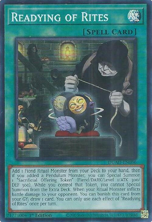 Readying of Rites DUAD-EN086 (Duelist's Advance)  - 1st Edition