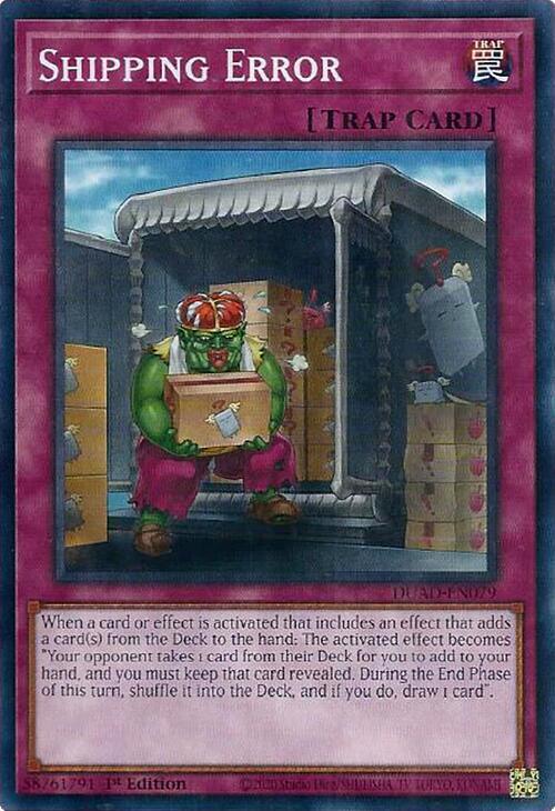 Shipping Error DUAD-EN079 (Duelist's Advance)  - 1st Edition