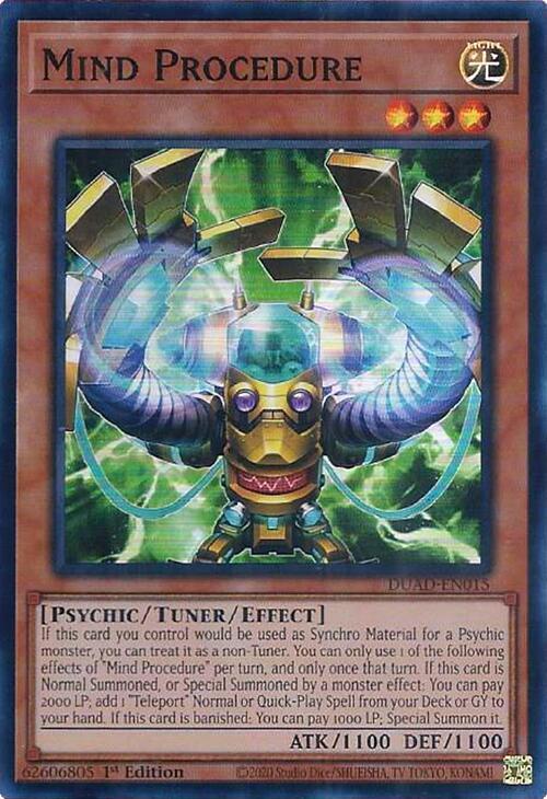 Mind Procedure DUAD-EN015 (Duelist's Advance)  - 1st Edition