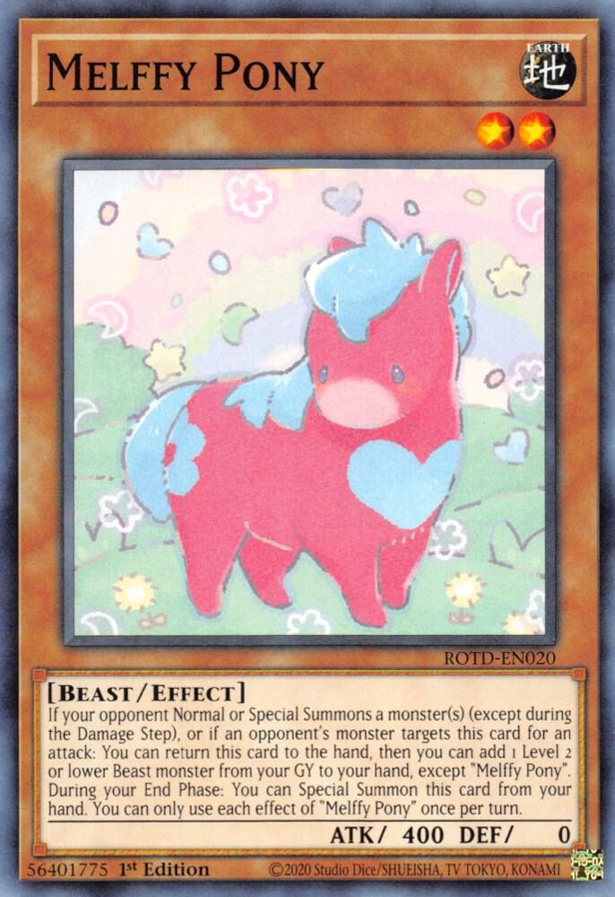Melffy Pony ROTD-EN020 (Rise of the Duelist)  - 1st Edition