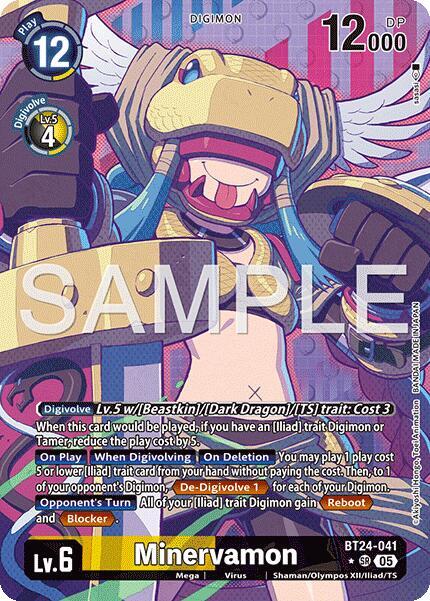 Minervamon Alternate Art BT24-041 SR (Time Stranger)  - Foil