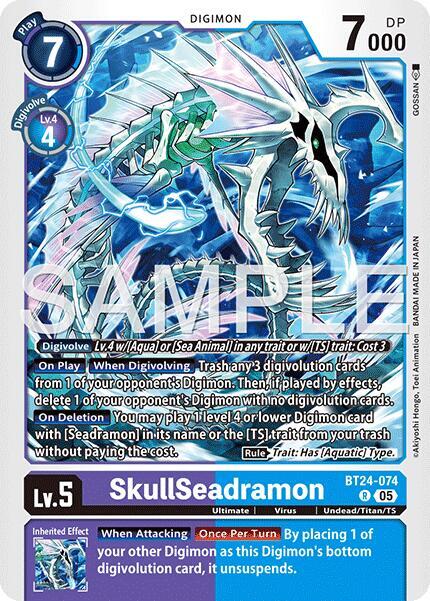 SkullSeadramon BT24-074 R (Time Stranger)  - Foil