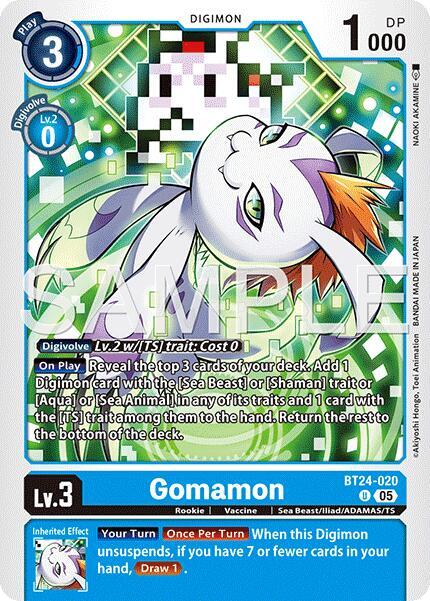 Gomamon BT24-020 U (Time Stranger) 