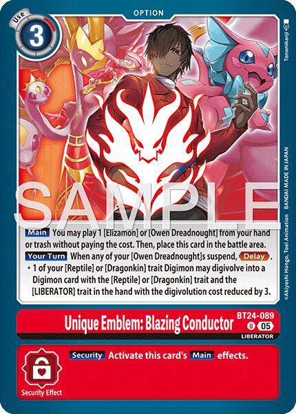 Unique Emblem Blazing Conductor BT24-089 U (Time Stranger) 