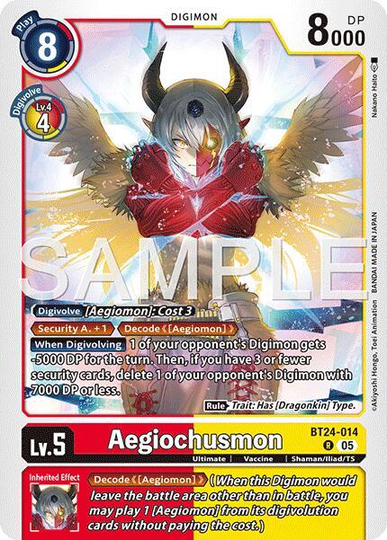 Aegiochusmon BT24-014 R (Time Stranger)  - Foil