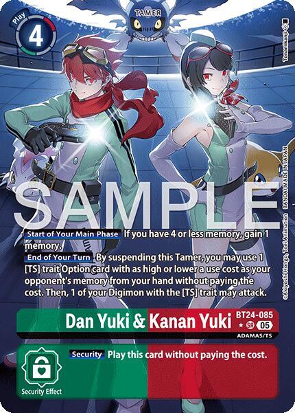 Dan Yuki and Kanan Yuki Alternate Art BT24-085 (Time Stranger)  - Foil