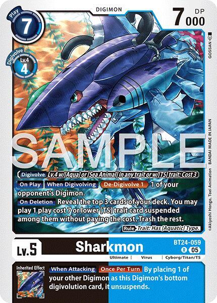Sharkmon BT24-059 R (Time Stranger)  - Foil