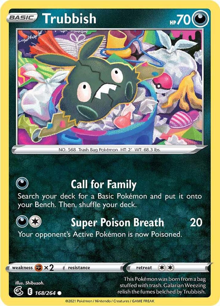 Trubbish 168/264 (SWSH08: Fusion Strike) 
