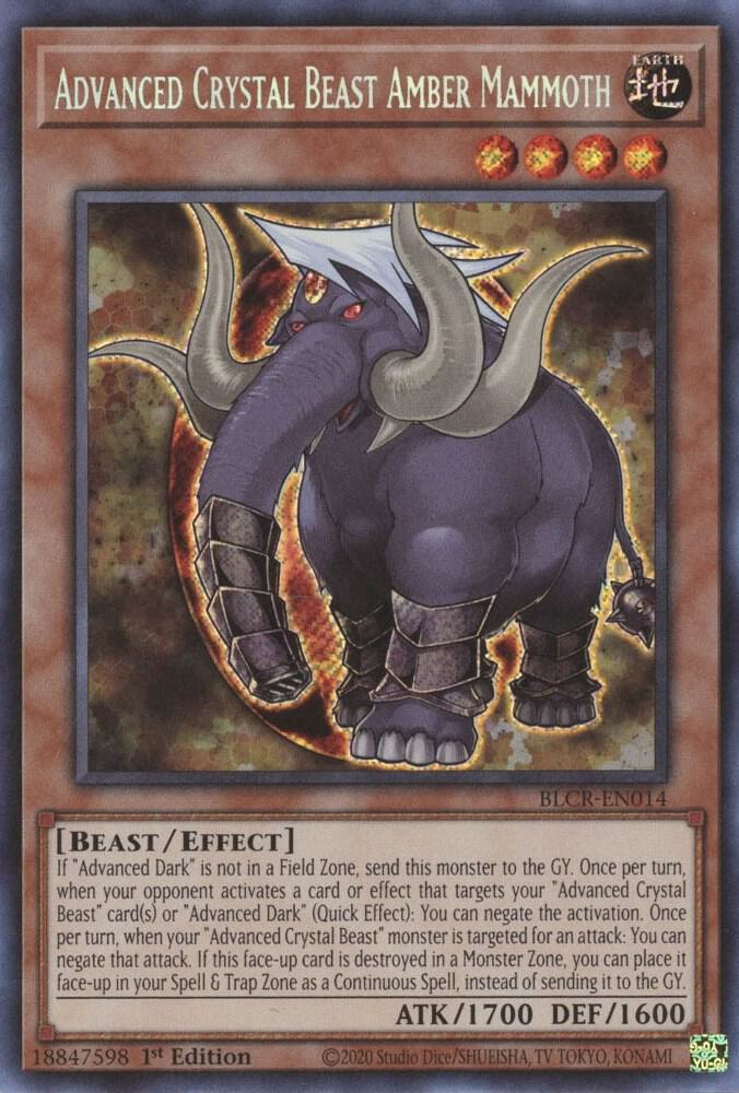 Advanced Crystal Beast Amber Mammoth BLCR-EN014 (Battles of Legend: Crystal Revenge)  - 1st Edition