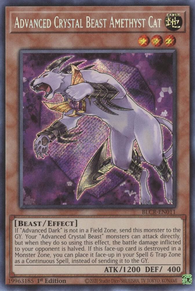 Advanced Crystal Beast Amethyst Cat BLCR-EN011 (Battles of Legend: Crystal Revenge)  - 1st Edition