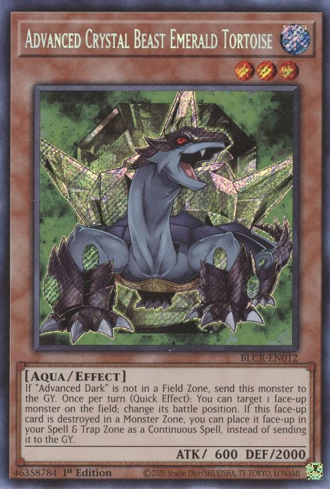 Advanced Crystal Beast Emerald Tortoise BLCR-EN012 (Battles of Legend: Crystal Revenge)  - 1st Edition