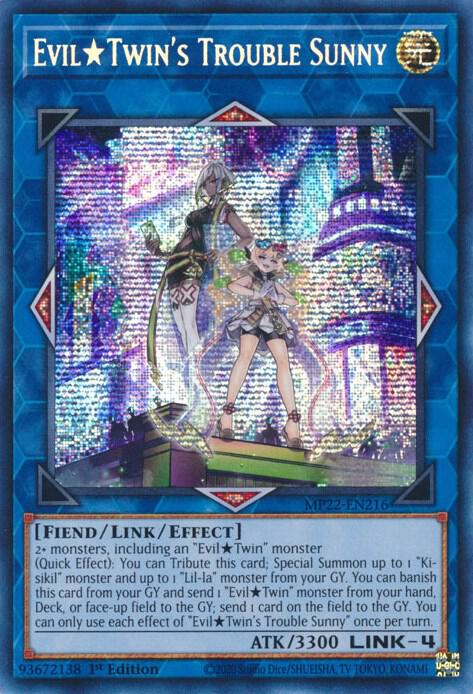 Evil Twins Trouble Sunny MP22-EN216 (2022 Tin of the Pharaoh's Gods)  - 1st Edition