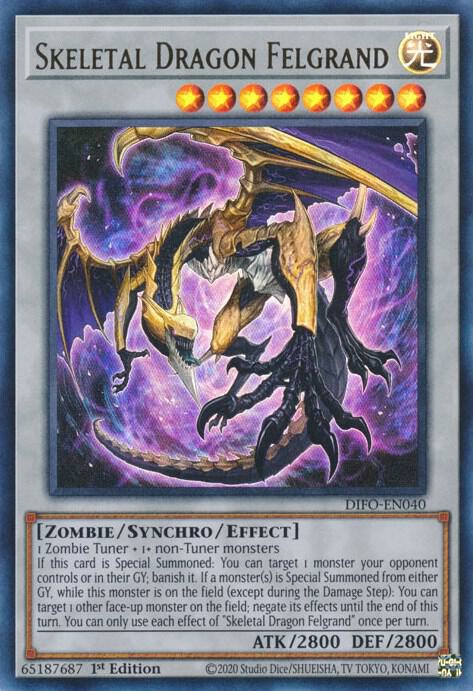 Skeletal Dragon Felgrand DIFO-EN040 (Dimension Force)  - 1st Edition