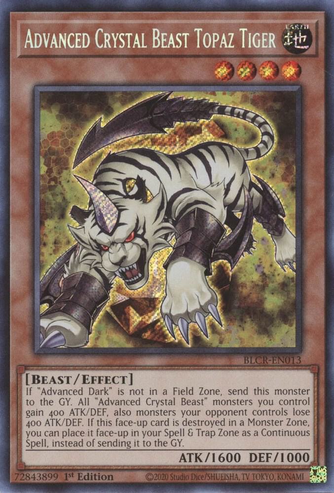 Advanced Crystal Beast Topaz Tiger BLCR-EN013 (Battles of Legend: Crystal Revenge)  - 1st Edition