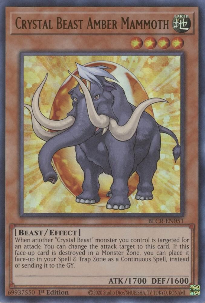 Crystal Beast Amber Mammoth BLCR-EN051 (Battles of Legend: Crystal Revenge)  - 1st Edition