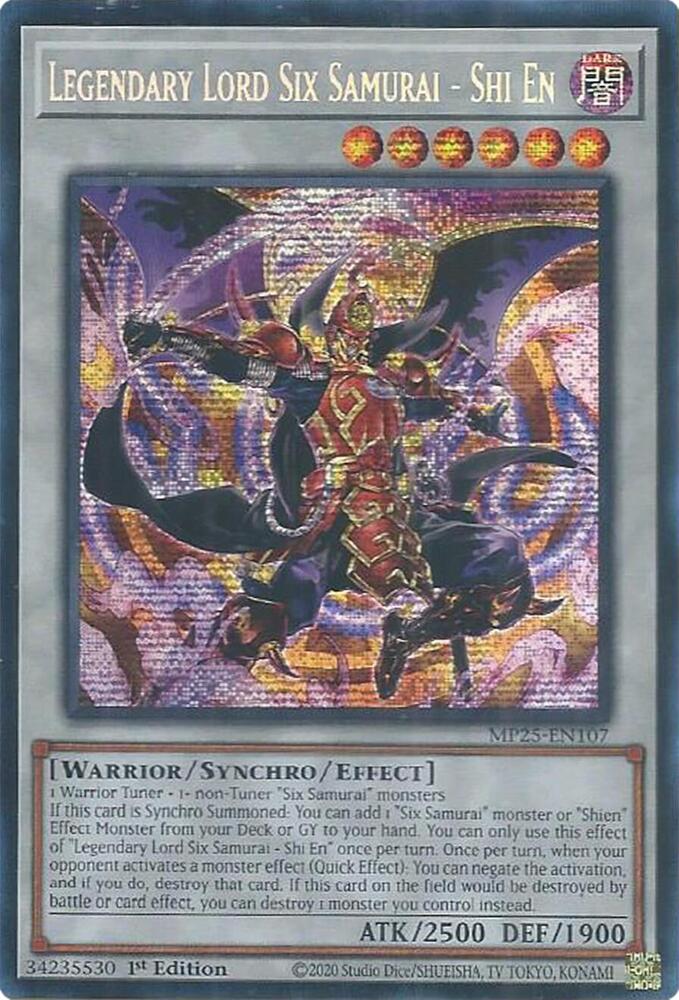 Legendary Lord Six Samurai Shi En MP25-EN107 (2025 Mega-Pack)  - 1st Edition