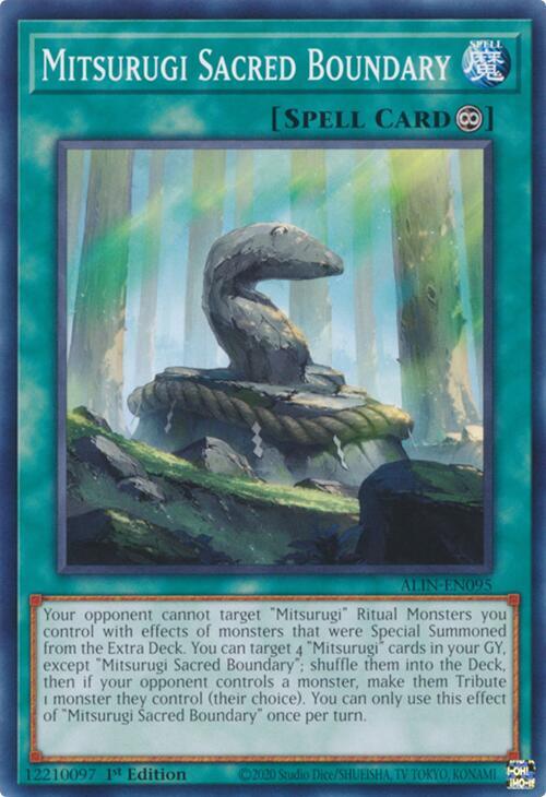 Mitsurugi Sacred Boundary ALIN-EN095 (Alliance Insight)  - 1st Edition