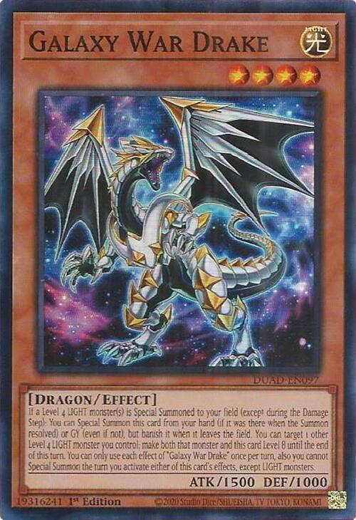 Galaxy War Drake DUAD-EN097 (Duelist's Advance)  - 1st Edition