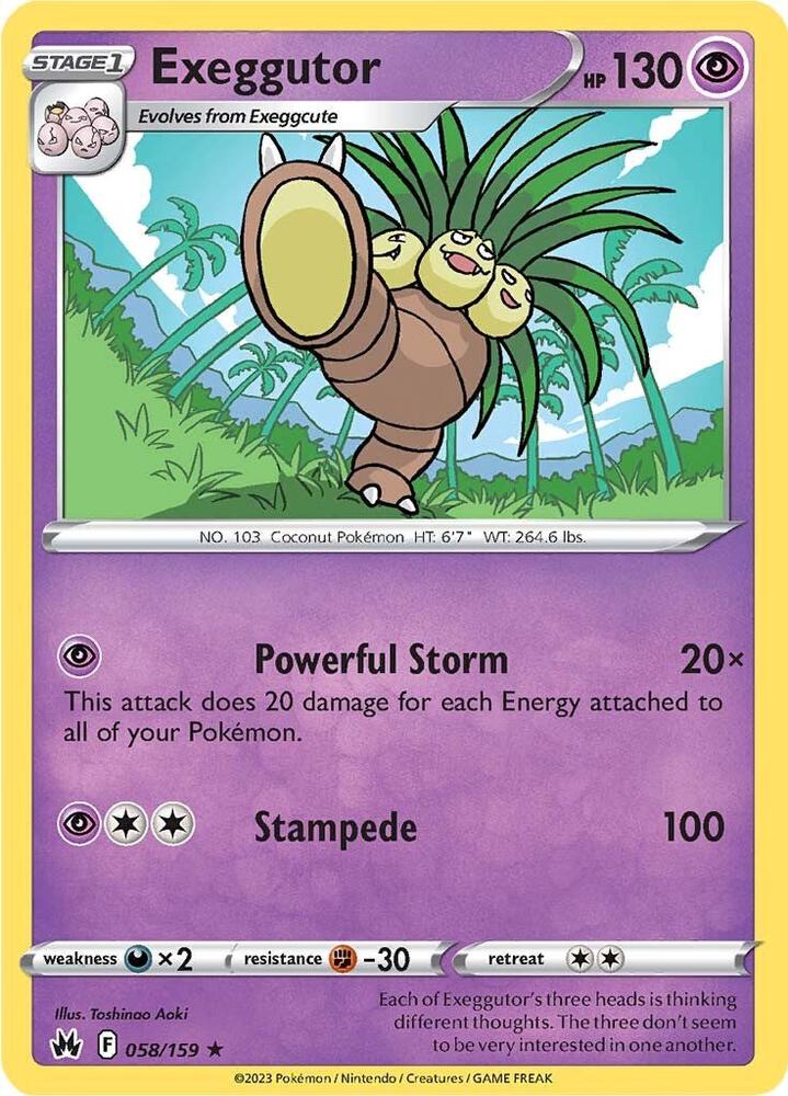 Exeggutor 058/159 (SWSH: Crown Zenith) 