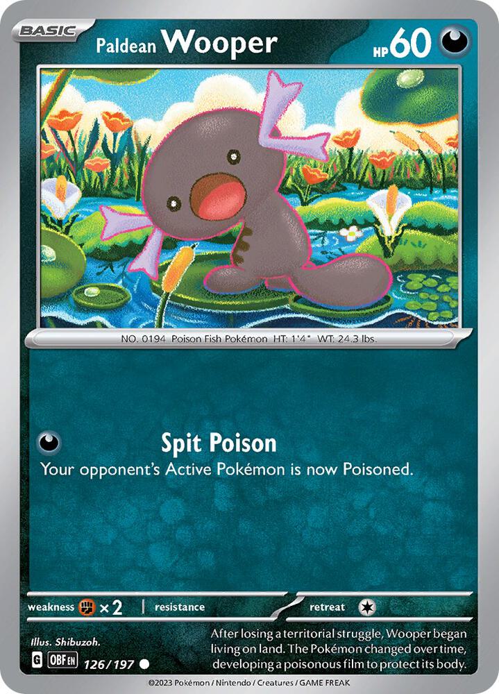 Paldean Wooper 126/197 (SV03: Obsidian Flames) 