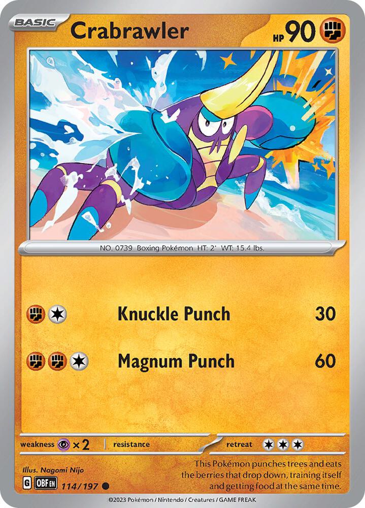 Crabrawler 114/197 (SV03: Obsidian Flames) 