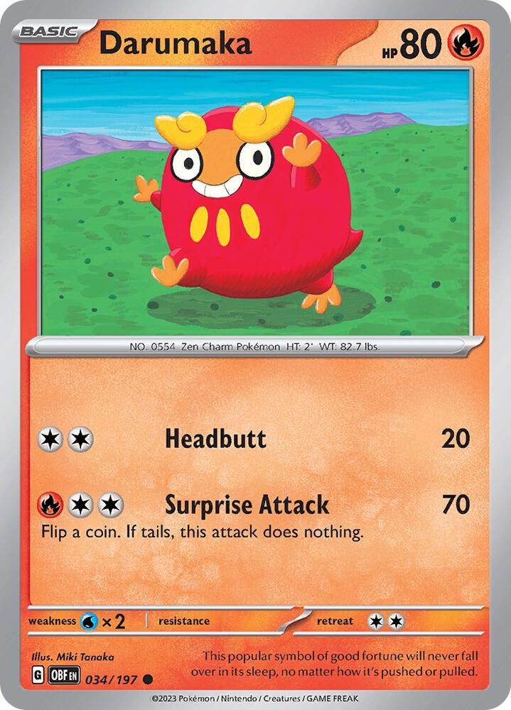 Darumaka 034/197 (SV03: Obsidian Flames) 