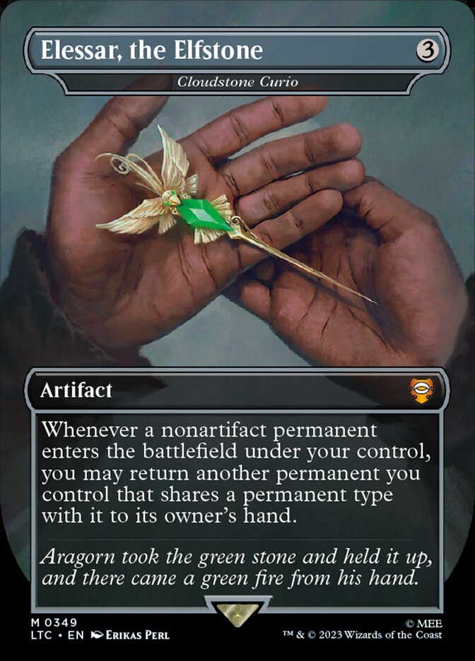 Elessar, the Elfstone - Cloudstone Curio 349 (Commander: The Lord of the Rings: Tales of Middle-earth)  - Borderless Foil
