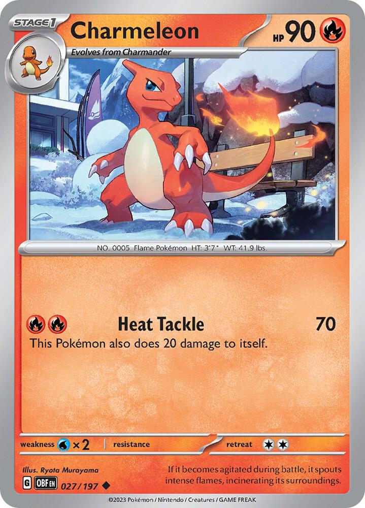 Charmeleon 027/197 (SV03: Obsidian Flames) 