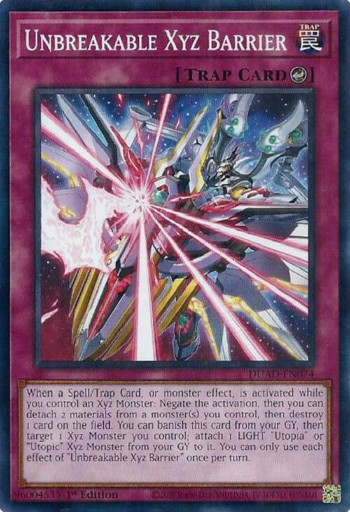 Unbreakable Xyz Barrier DUAD-EN074 (Duelist's Advance)  - 1st Edition