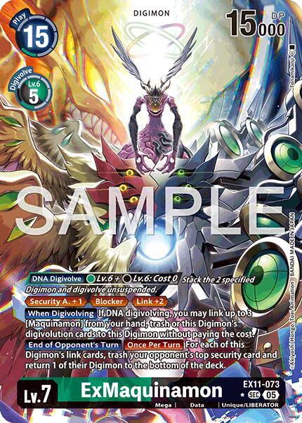 ExMaquinamon Alternate Art EX11-073 SEC (Dawn of Liberator)  - Foil
