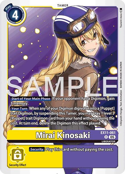 Mirai Kinosaki EX11-061 R (Dawn of Liberator)  - Foil