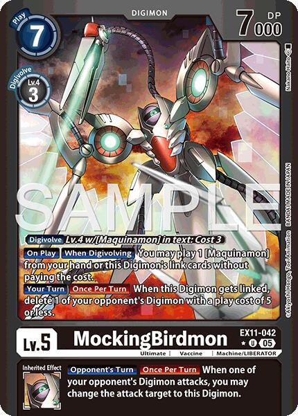MockingBirdmon Limited Foil EX11-042 U (Dawn of Liberator)  - Foil